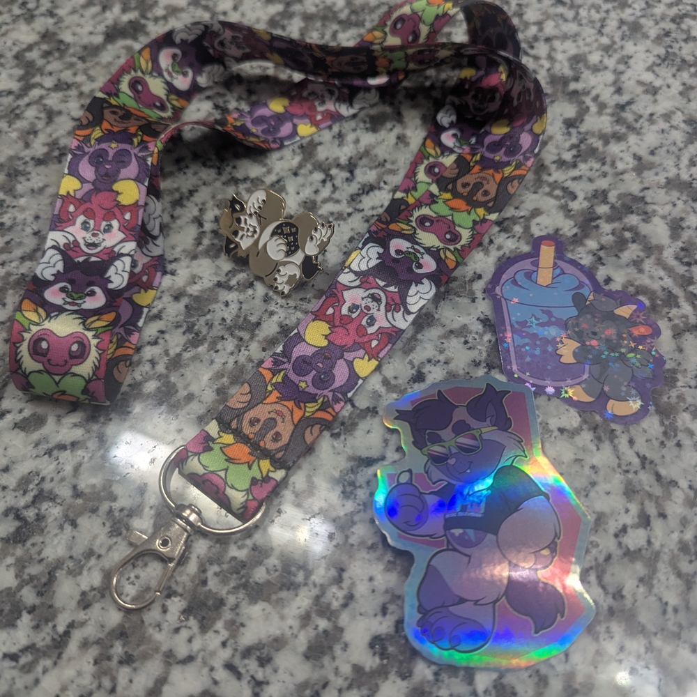 Colorful Cartoon Lanyard Set for Kids